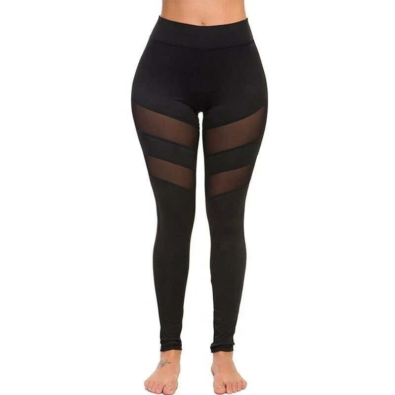  Женские спортивные сетчатые брюки леггинсы для спортзала тренировок фитнеса Капри йоги