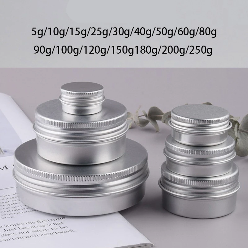 5g 10g 15g 20g 30g 50g 60g 100g Silver rose gold white black Aluminum Tin aluminium can candle tin