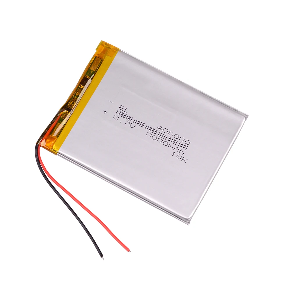 
3.7V 3000mAh Lithium Battery 406080 Lithium Polymer li-polymer Li Po Rechargeable Battery For Tablet GPS Power Bank High Quality 