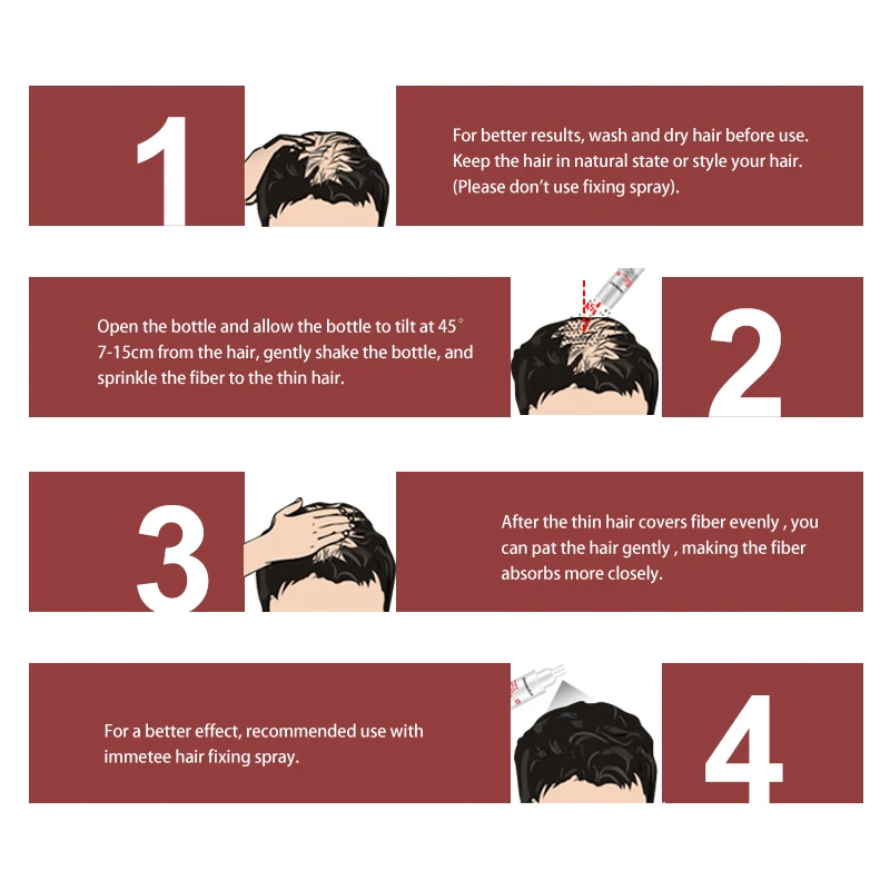 OEM Building Fiber Factory Price Hair Thicker Straightening 100% Hair Fiber Instant Hair Building Fibers