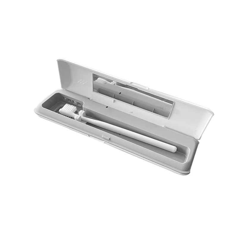 portable electric UV light toothbrush travel case for manual toothbrushes