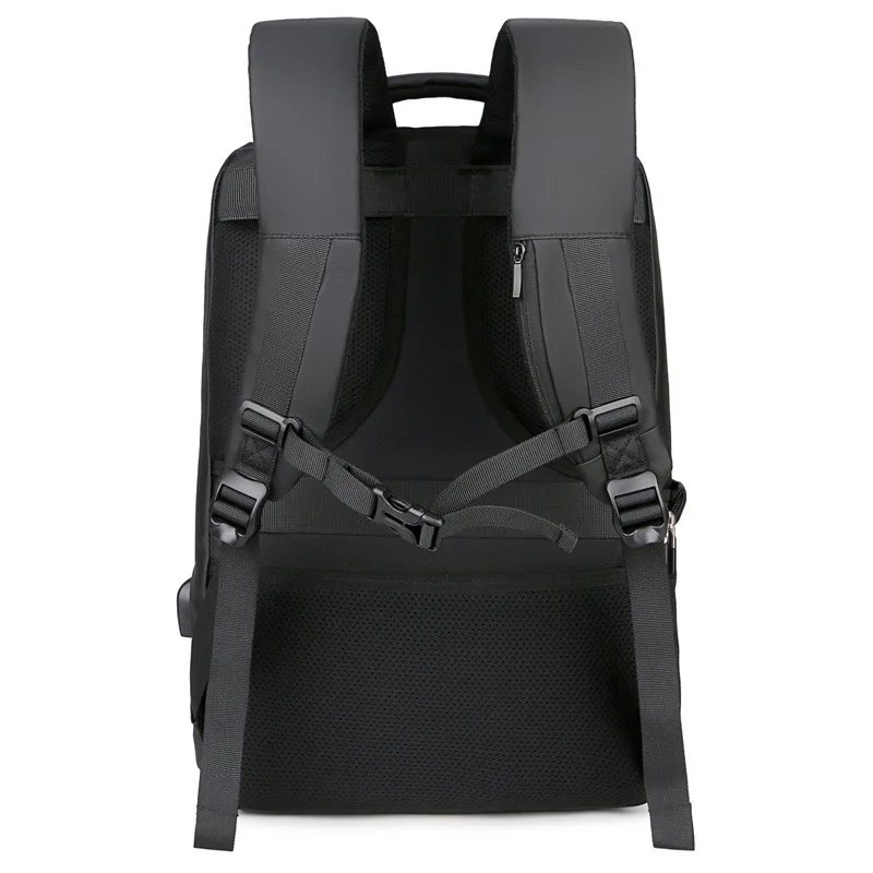 Durable Black Business Travel Backpack Water Resistant Computer Laptop Backpack For Men Women Hiking Pack