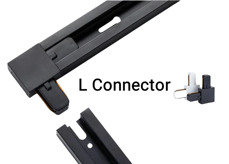 1000mm Long White Or Black Housing Two Line I L T Connector LED Track Rail Used for LED Track Light