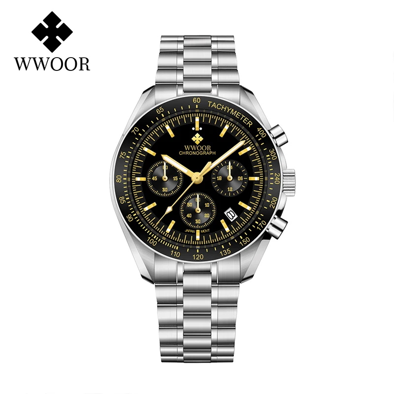 Custom WWOOR S902 Premium Watches Private Label High Quality Charm Business Waterproof Wrist Watches Buckle Stainless Steel OEM