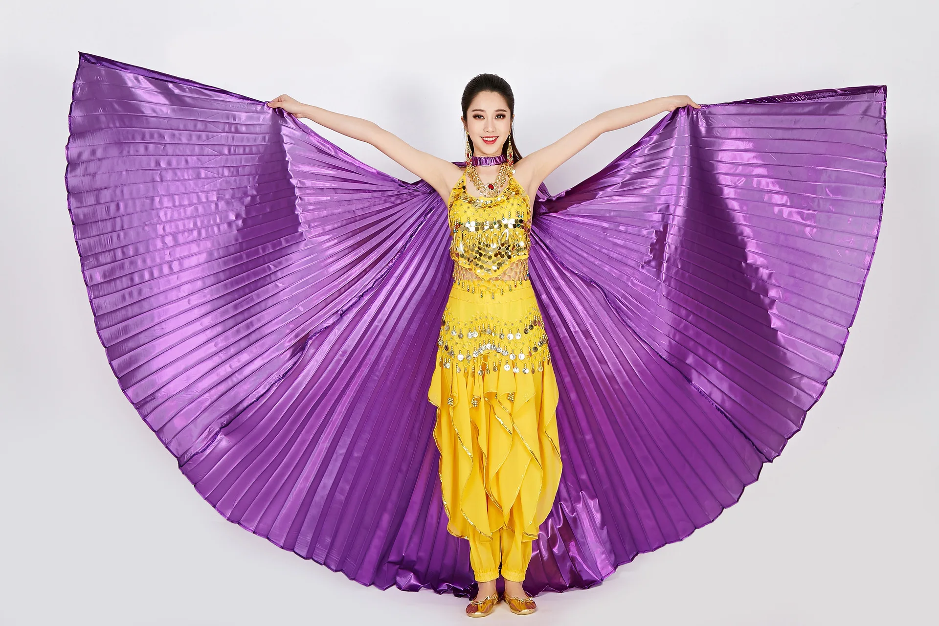 12 цветов юбки для танцев Одежда сценических выступлений золотой индийского беллиданса опора крыльев Исиды способный преодолевать Броды взрослых