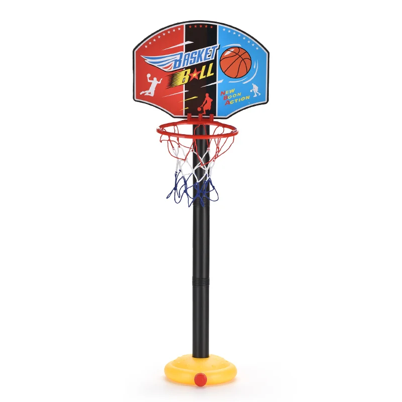 Kids Indoor Outdoor Hoops Fitness Exercise Toy Basketball Sport Toys Plastic Kids Mini Height Adjustable Basketball Stand Toy