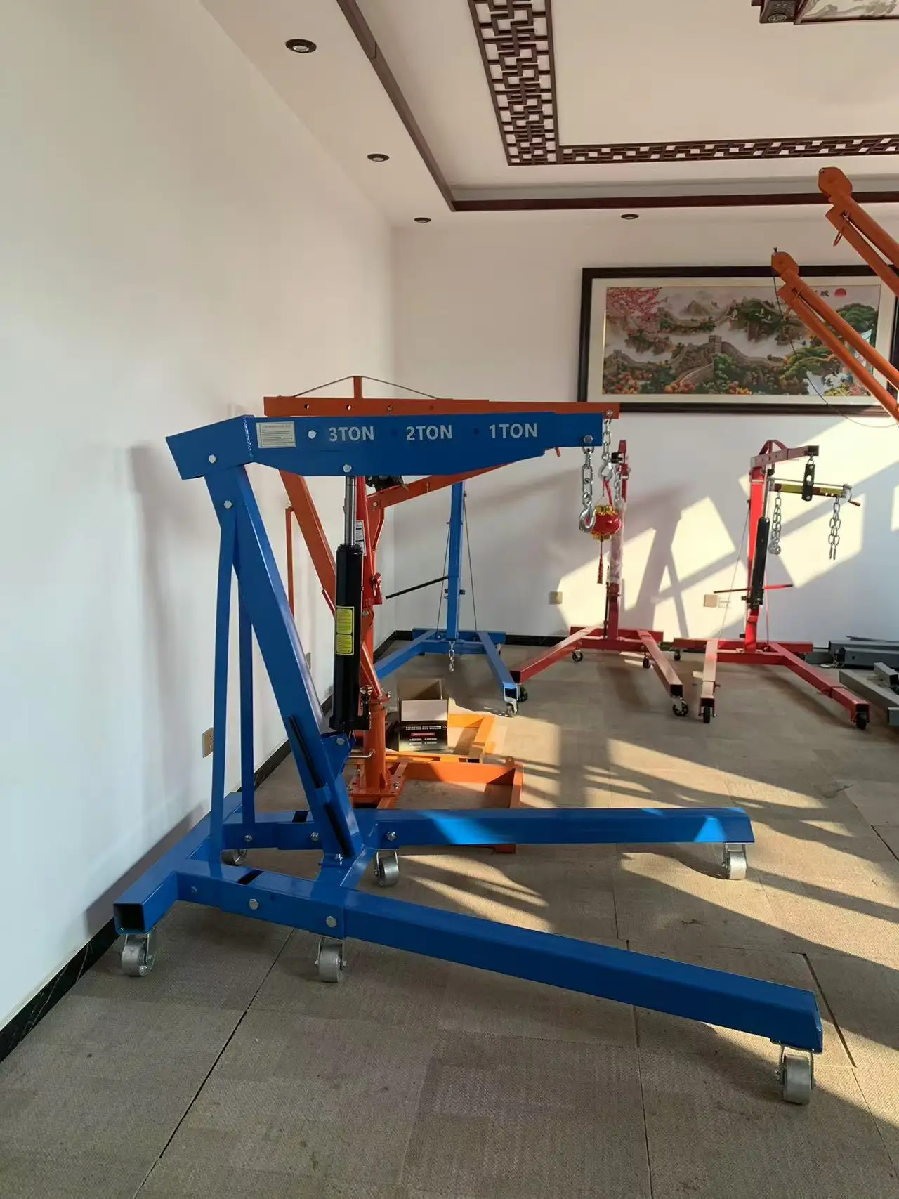 Manual Hydraulic Foldable 2T 3T Shop Engine Crane for Lifting