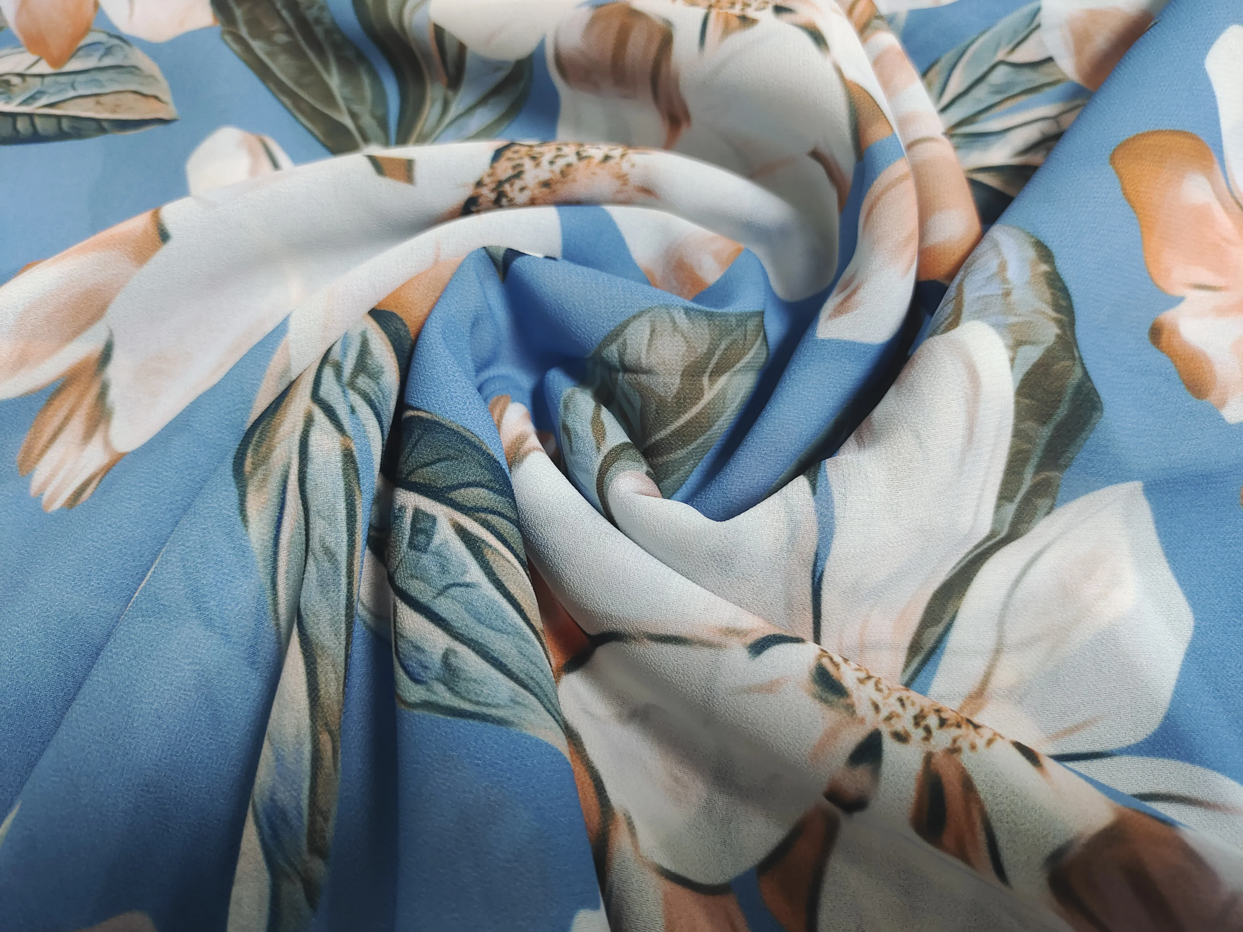 Printed 100% Polyester Silk Like Fabric 75D*75D Chiffon Fabric For Woman Dress