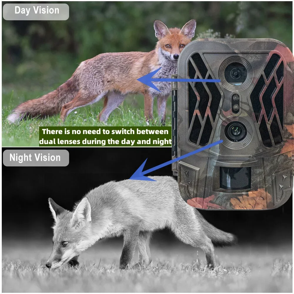 New  Dual Lens Hunting Camera  HC-950A With 58pcs 940nm infra LEDS Wildlife Trail Camera