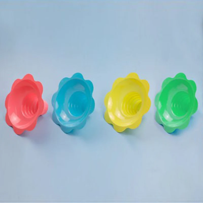 Wholesale 4oz Disposable Snow Cone Cup Plastic Flower Cups for Shaved Ice and Ice Cream
