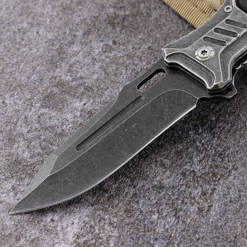 Free Sample New Camping Wholesale 3Cr13 Steel Black Blade G10 Handle Tactical Survival Hunting Knife Pocket Knife Folded Knives