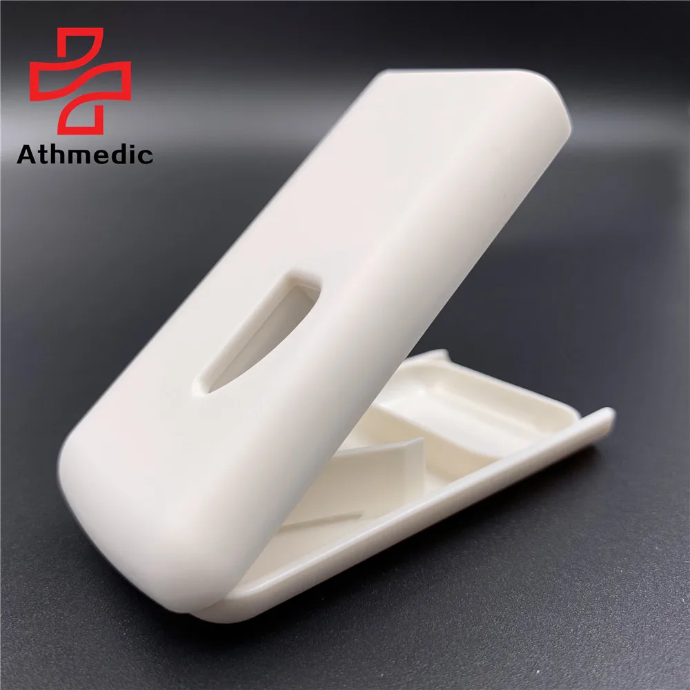 2023 Athmedic food grade drug tablet pill cutter with hold Visible pill cutter solid color pill cutter spliter