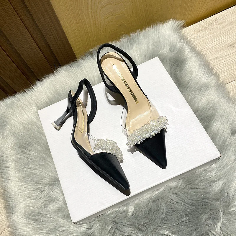 Elegant Bridal Shoes Pointed-Toe Rhinestone High Heels Stilettos Fashion White Wedding Shoes For Women