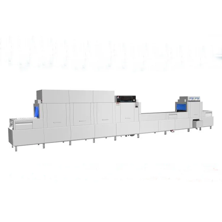 Rapid cleaning Conveyor Belt Dishwasher Machine Large wash capacity industry long tunnel dishwasher