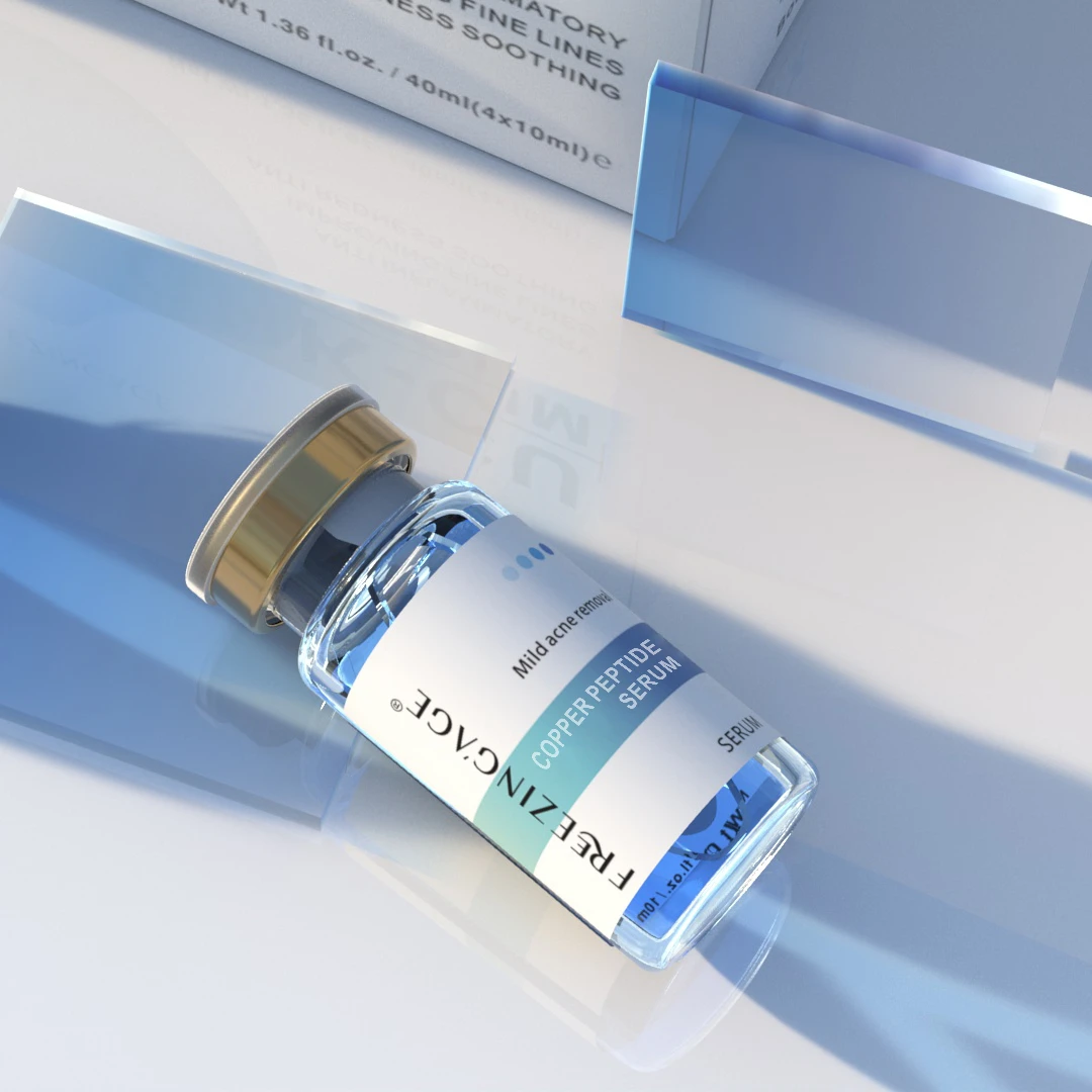 Oem Skincare Blue Copper Peptide Products Brightening Woman Facial Anti Aging Repairing Kit Peptides Lightening Serum