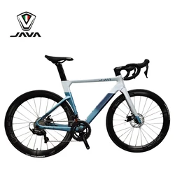 JAVA FUOCO Carbon Fiber Road Bike in Stock 22 speed 700C Complete SHIMANO R7000 Hydraulic Disc Brake Carbon Frame Racing Bicycle