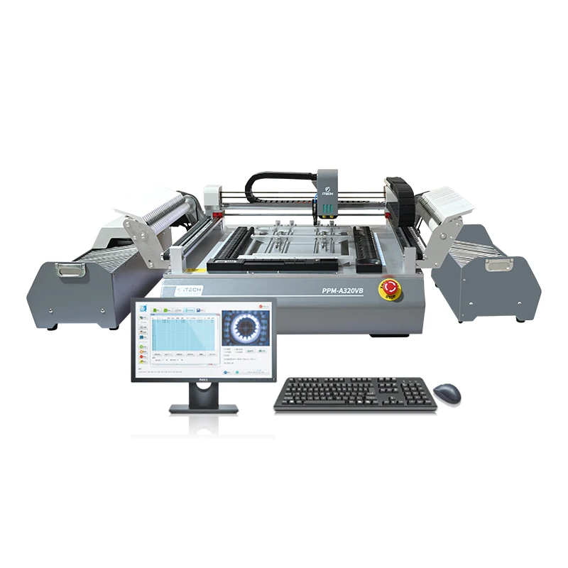 Factory Manufacturer automatic smt mini pick and place machine desktop SMD Led Assemble Machine PPM-A320VB For smt production