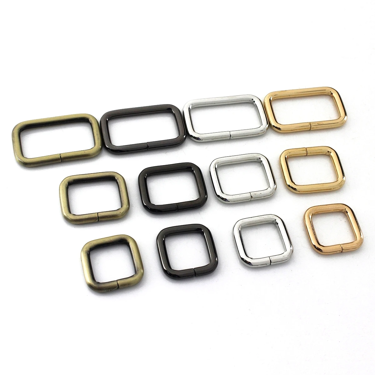 Alloy Cast Metal Square Ring Buckle for Webbing Backpack Bag Parts Leather Craft Strap Belt Purse Pet Collar Clasp High Quality
