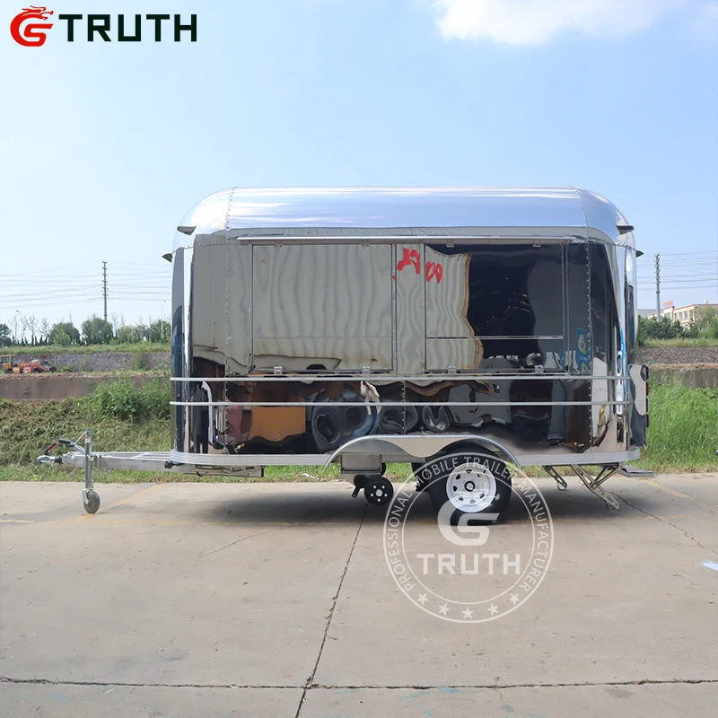 Mobile Food Trailer Kitchen Outdoor Food Van Hot Dog Cart Airstream Food Truck trailer With Vin Number