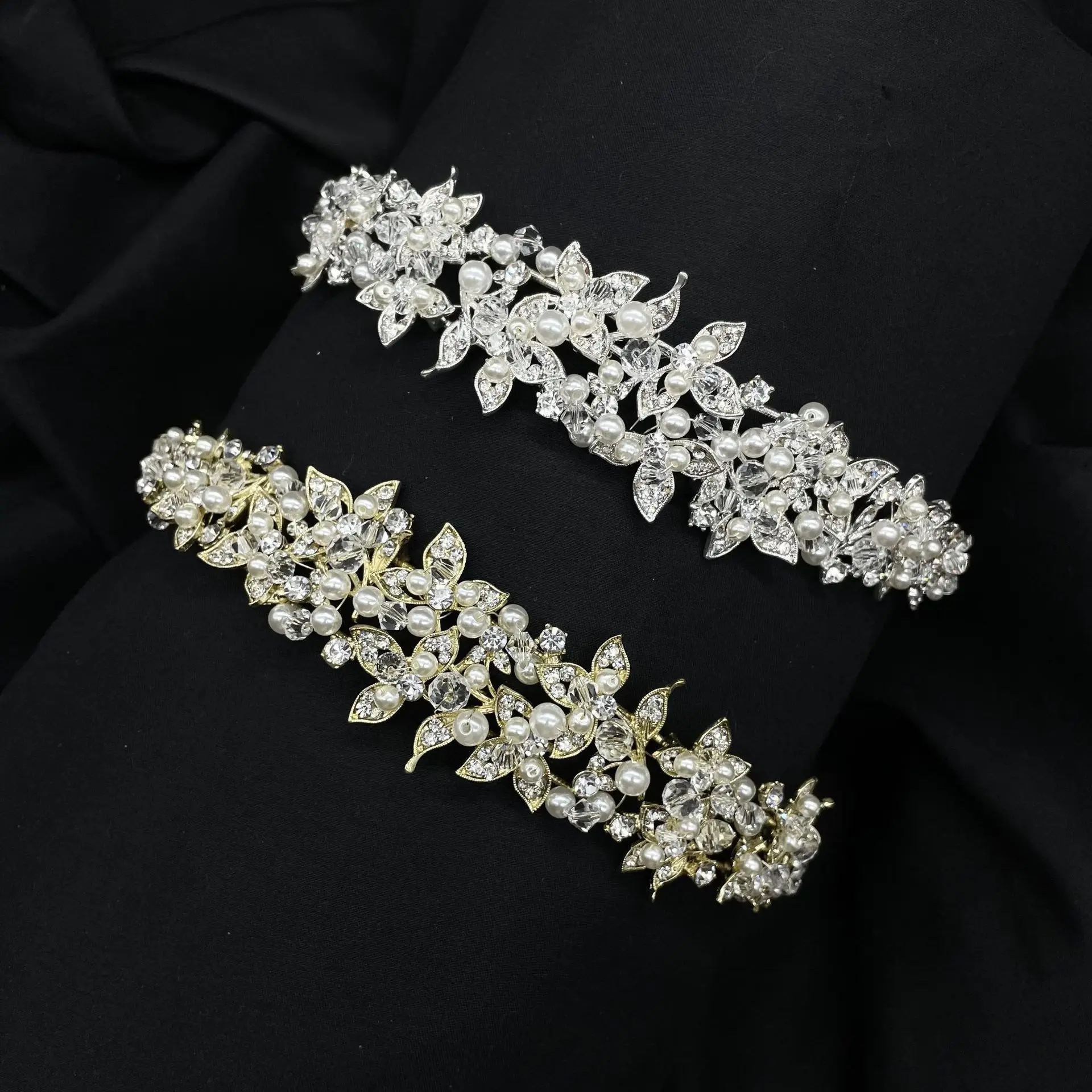 S7977F   New vermiculite bride crown head jewelry metal with drilling royal crown decoration accessories for wedding