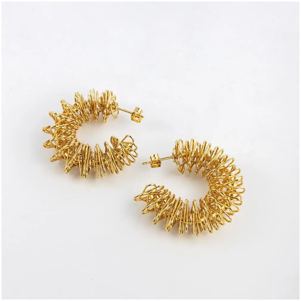 Stainless Steel Alloyohrringe Earrings Hoops Tarnish Free Oversized 18K Chunky Enamel Kids Eco Friendly Womens Designer Earrings
