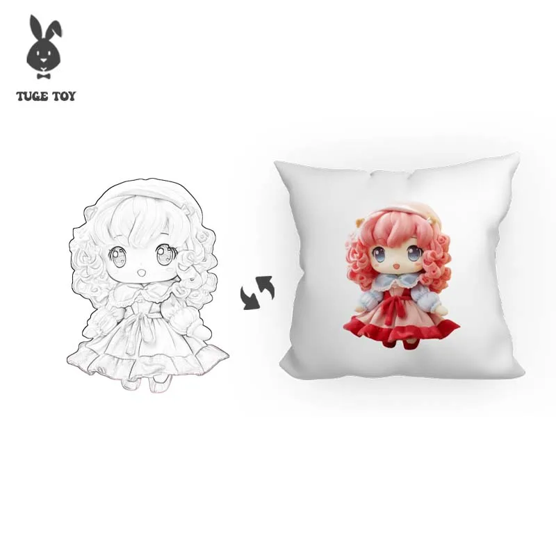 TUGE-Hot selling bat cow throw pillow small doll plush toy soft cute doll throw pillow