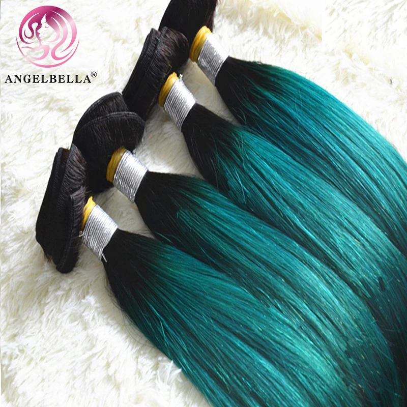 Angelbella Alibaba Most Popular Brazilian Straight Green Hair Color Weave virgin brazilian hair bundles