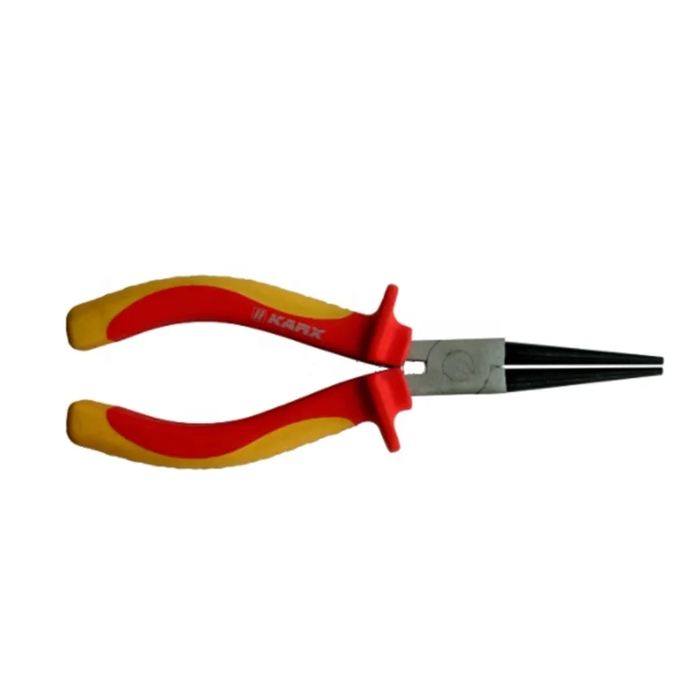 Industrial High Carbon Steel 160mm Long Nose Cutting Diagonal Combination Pliers With Insulated Plastic Handle