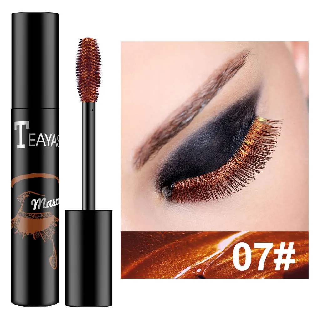 7colors Mascara waterproof long lasting Fast Dry Eyelashes Lengthening thick Curling easy to remove mascara