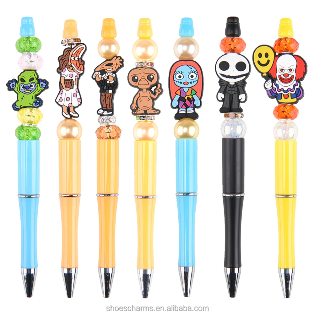 Ready to Ship high quality 3D Animal Character pen topper promotional Kids focal bead for DIY craft pen tops making  accessories