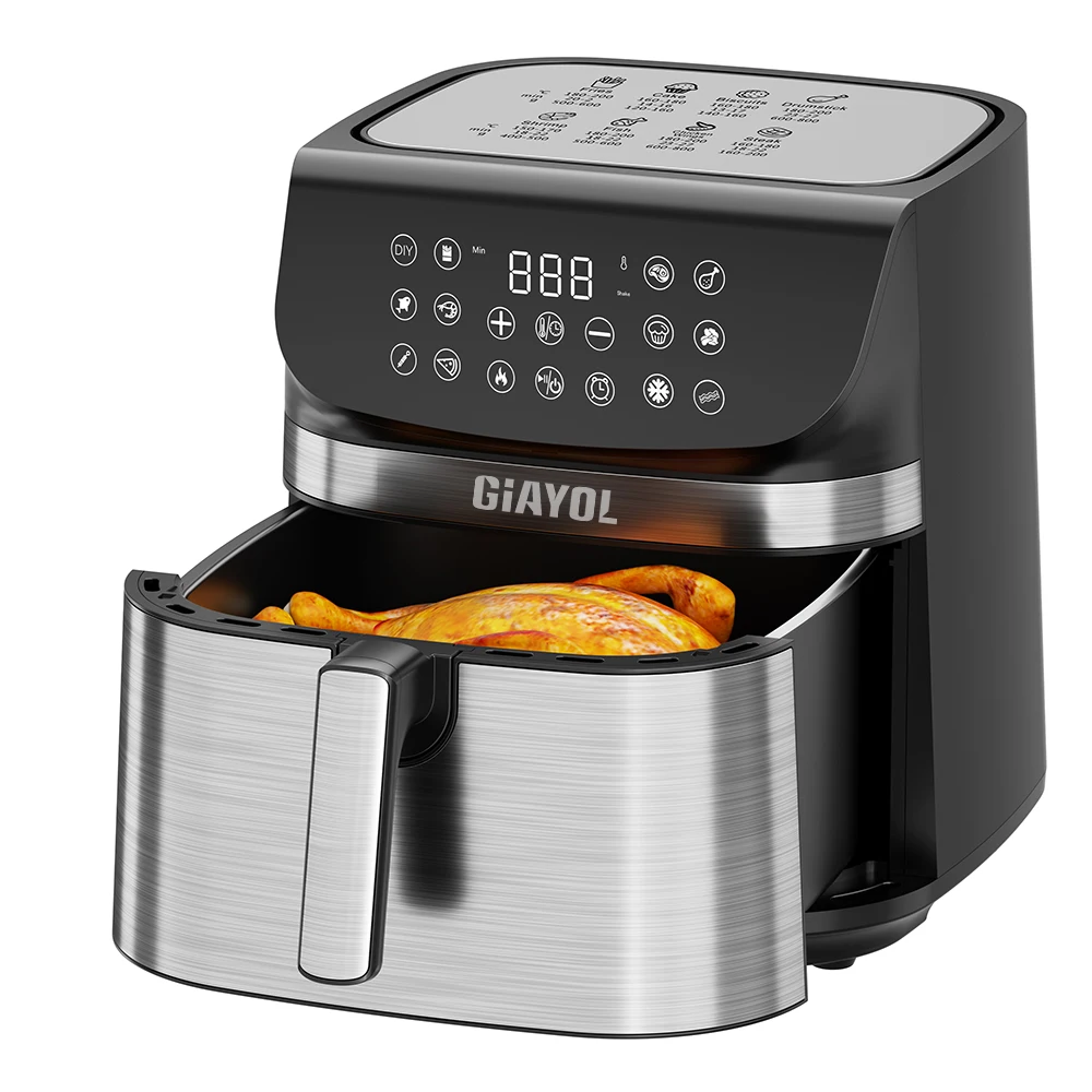best price and quality 1800W 9L 12L  air frier without oil digital control with visible window Oil Free Cooker Air fryer