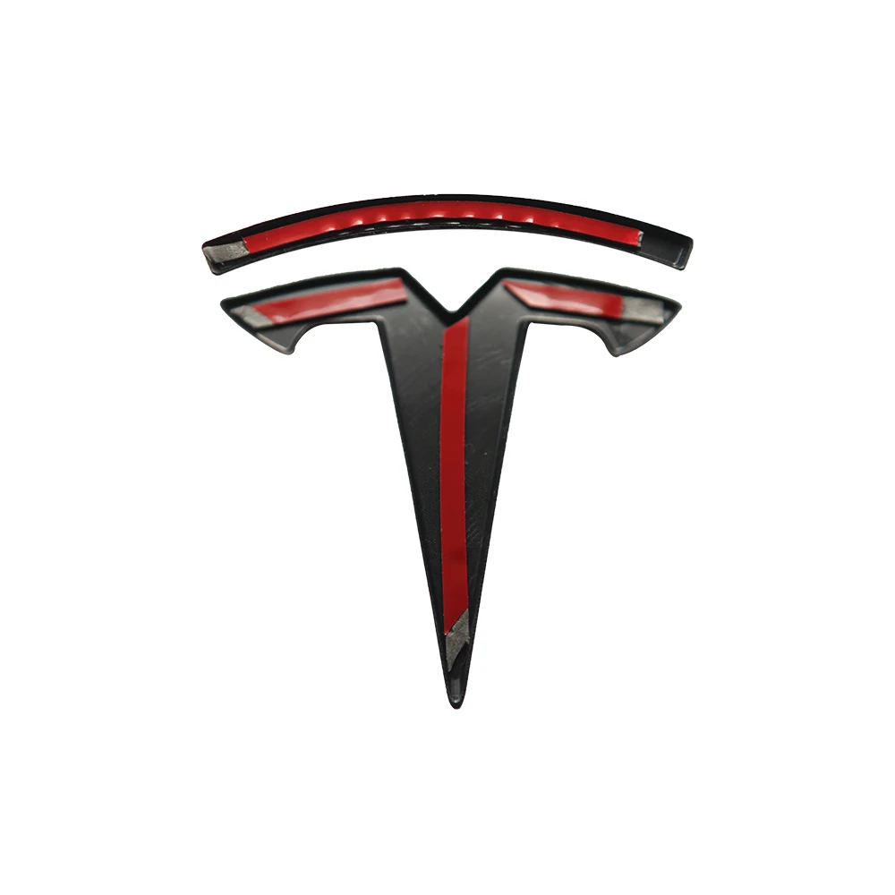 Tesla model 3 accessories car logo decoration carbon fiber accept customized
