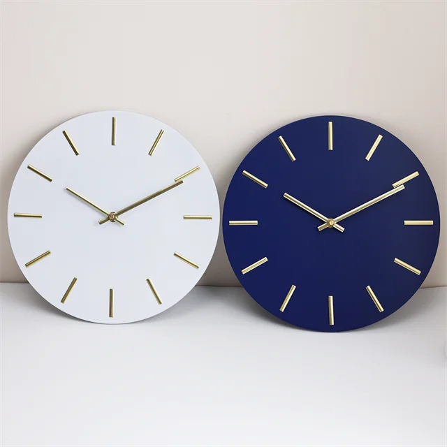 Reloj Wall clock quartz analog wall clock silence home decoration round custom analogue  MDFwall clock