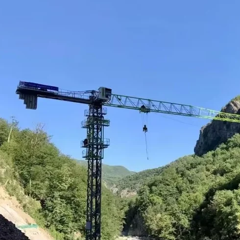 10 тонн Подержанный топлес башенный кран 2018 2019 2020 2021 б/у Zoomlion с длиной стрелы 65 м