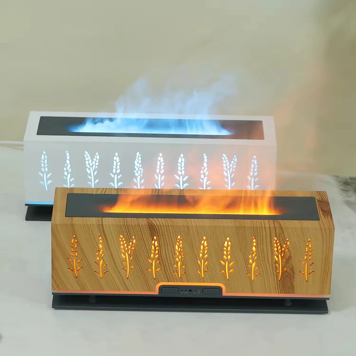 No-Water Auto-Off Protection Essential Oil Diffuser Portable-Noiseless Flame Air Diffuser Humidifier Aroma Diffuser