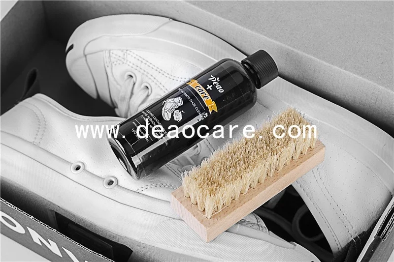 Deao Care Yeezy Sneaker Cleaner Kit Sport Shoe Cleaning Liquid Pig Bristle Brush Plastic Ziplock Pouch Stand Bag