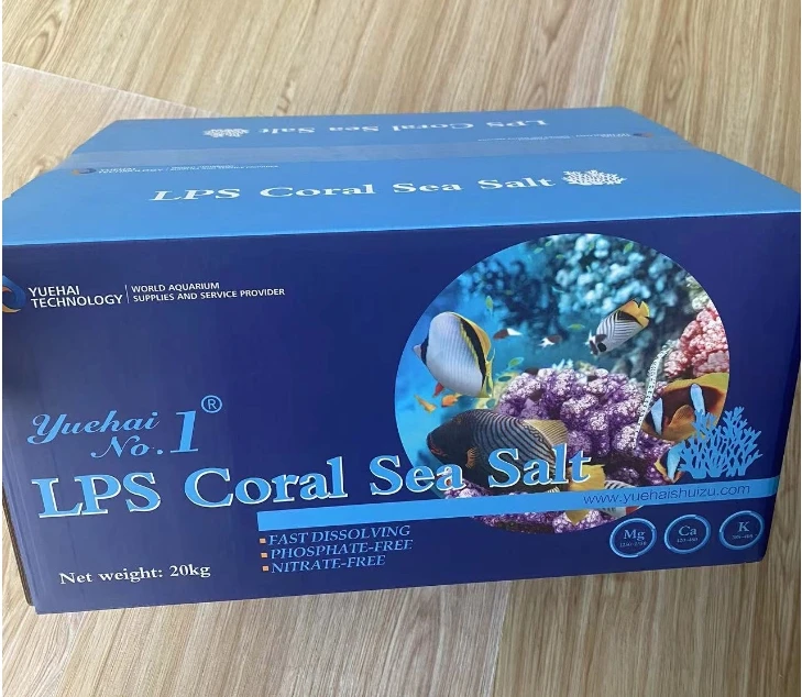 Yuehai 2024 New High Quality Material 20kg Coral Reef sea salt water MIX For Marine aquarium fish tank