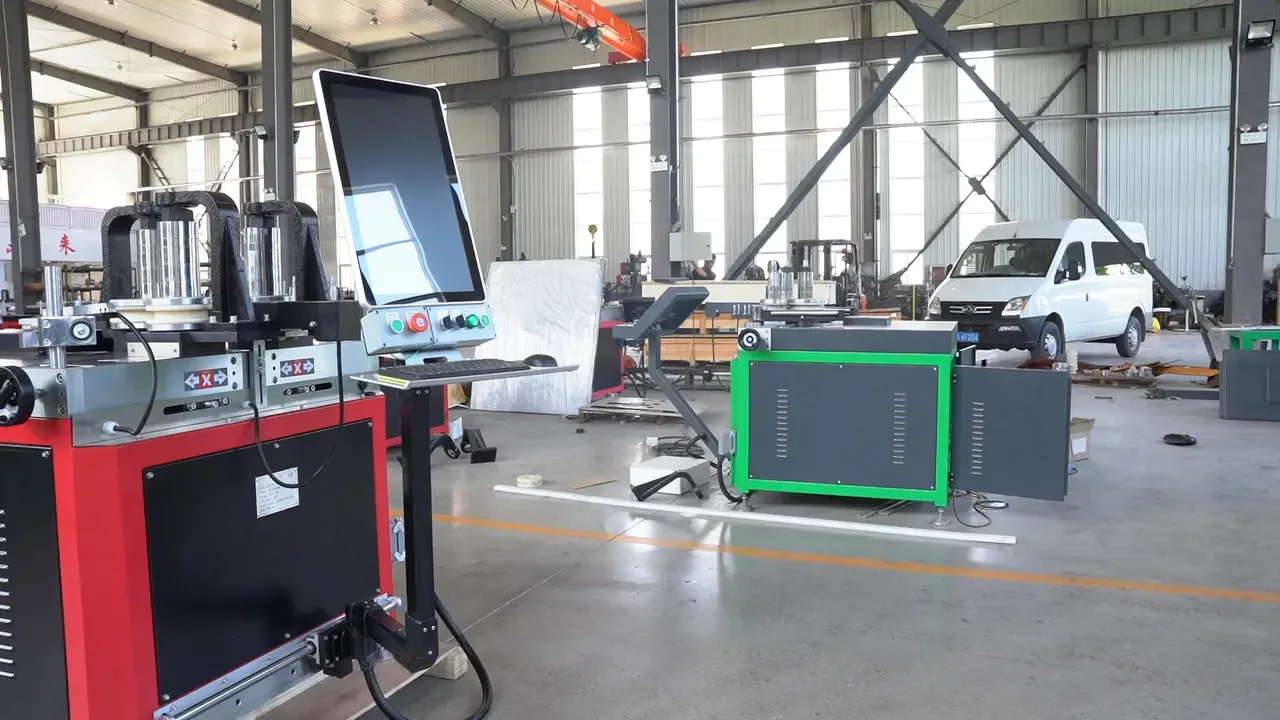 CNC 3-rollers 4-servo window frame LED light rail way automatic forming aluminum profile bending machine