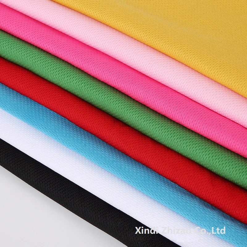 Xindi 100% Polyester Dry Fit Fabric Eyelet Bird Eye Mesh Fabric For Sports Wear (1600566485780)