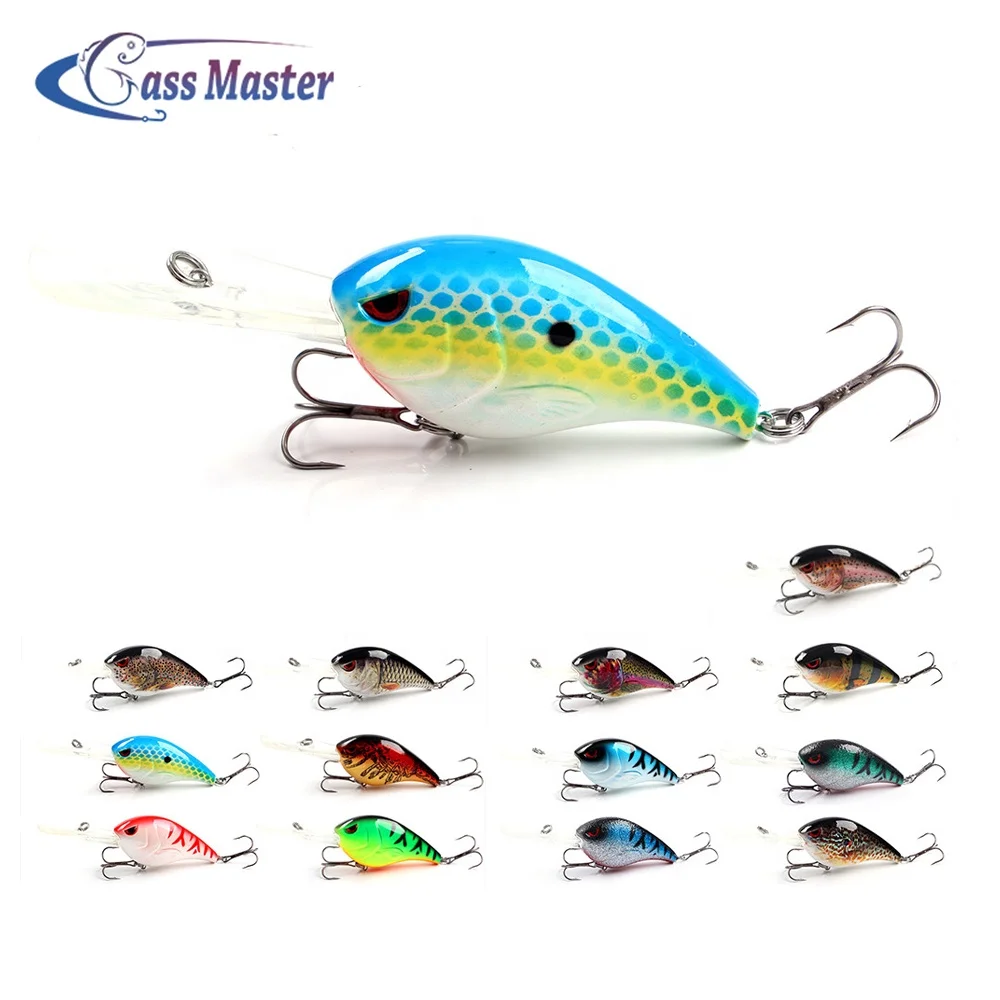 Top Quality Crankbait Fishing Lures 28g/76mm 3D Fish Eyes Sinking Wobblers with high carbon Hook Hard Bait