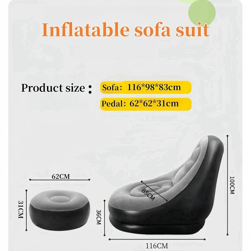 SunsetChill Inflatable Sofa Watch the Sunset in Style with Our Inflatable Luxury A Bestseller for Beachfront Relaxation