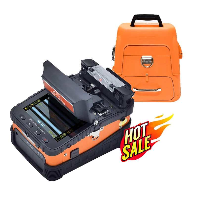 New Model Fusion Splicer AI-6C+ Six Motors Core Signal fire 5year warranty Fusing Splicing Machine Fiber Optic Fusion Splicer