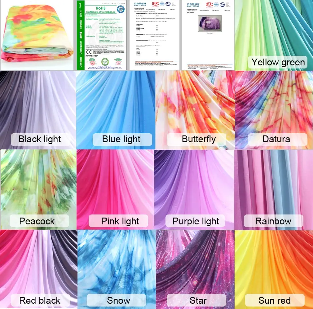 Профессиональный поставщик Йога Комплект гамака 6 м * 2,5 м высокое качество Воздушная Йога качели антигравитационный чехол воздуха Летающая кровать наборы