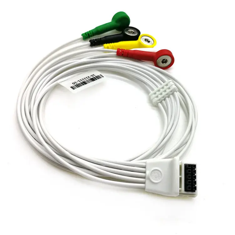 Holter ECG Telemetry cable snap 5 leads telemetry lead wire Compatible with Mortara H3+