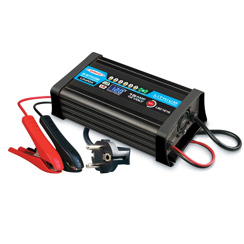 
Whole sale price lithium-ion LiFePO4 8 stage Charging Mode Battery Charger for car battery 12V 15A 