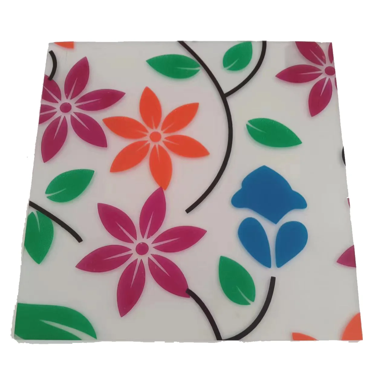 New style Flower Design Coated Art Decorative Building Glass for Door Window Partition and Ceiling Glass Decor house