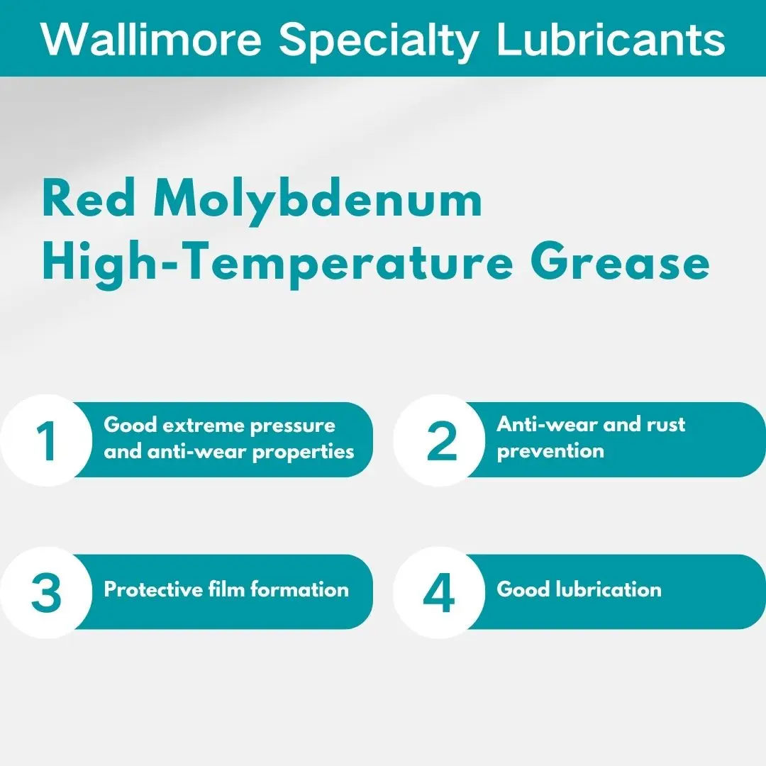 Red Molybdenum Ultra, High Temperature Grease Advanced Automotive Chassis Lubrication Grease for Enhanced Vehicle Performance
