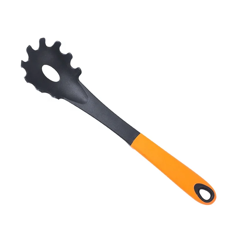 Food Grade Non-stick Heat Resistant Nylon kitchen Cooking Utensil Slotted Spaghetti Spoon Pasta Server