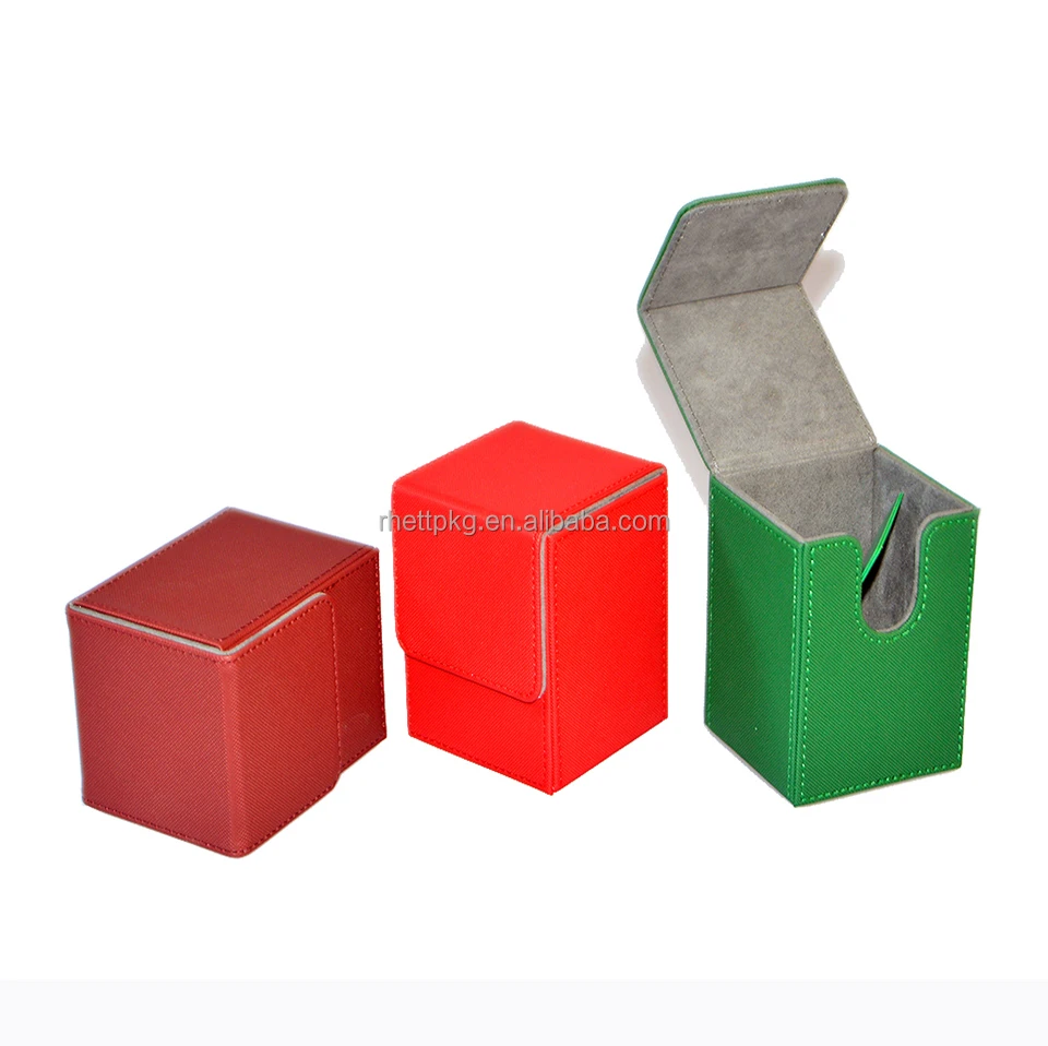 Wholesale Tarot Yugioh Cards Two Layers  Glossy Lamination Custom Plastic Leather Card Deck Boxes