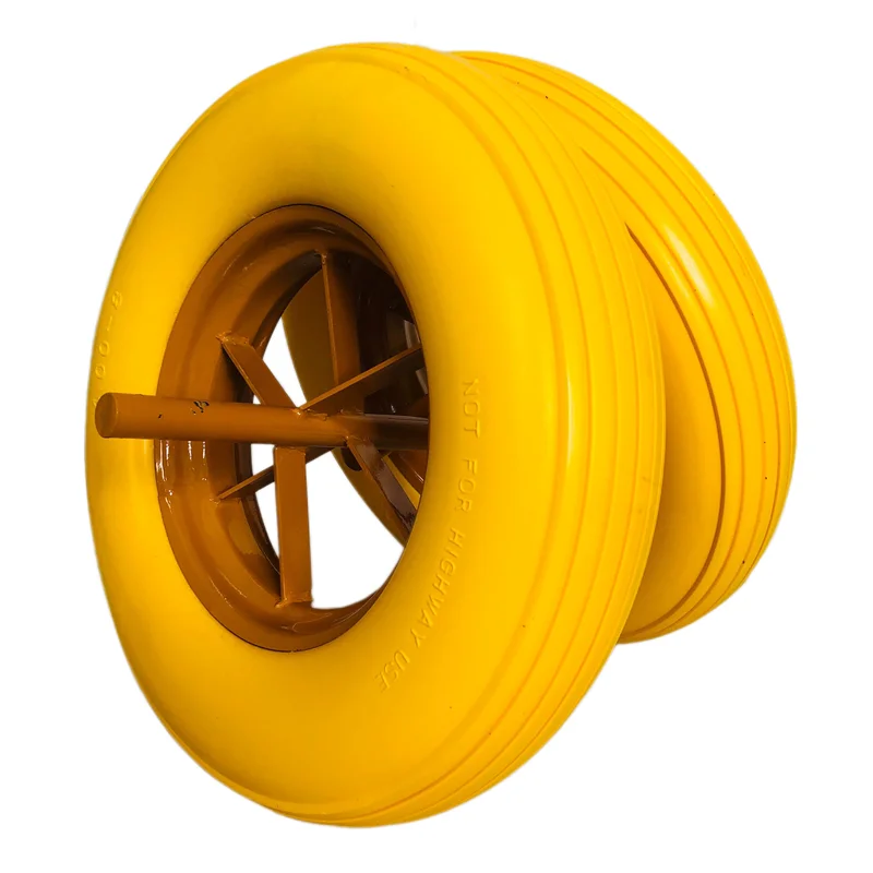 Hot sale Manufacturer high quality Light Weight Line Pattern Solid Pu Foam Polyurethane Tyre 4.80/4.00-8 Wheelbarrow Wheel